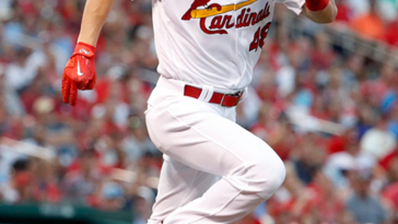 Bader doubles, slides home as Cards top Rockies 3-2 in debut (Jul 25, 2017)